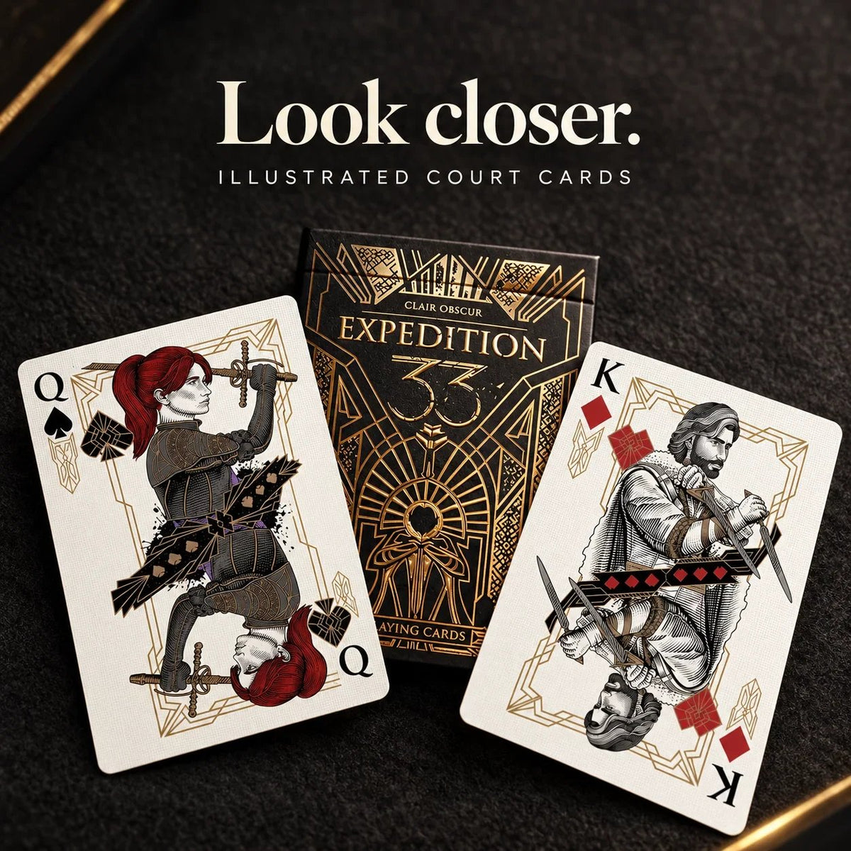 🃏✨ Gold-Foil Art Deco Playing Cards | Black & Ivory Editions(📦Buy 2 Free Shipping)