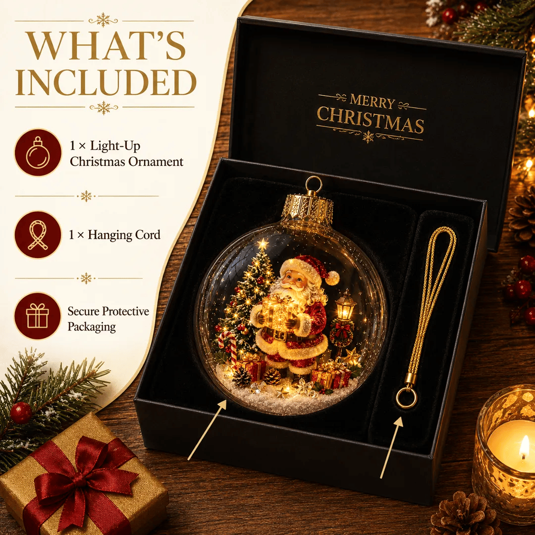 ✨Limited time 50% OFF -✨🎄 Glowing Christmas Story Ornament – Light-Up Mini Holiday Scene