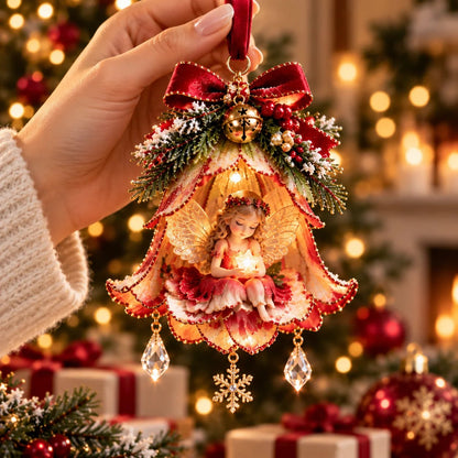 🧚‍♀️✨Enchanted Fairy Bell Christmas Ornament – Glowing Tree Décor
