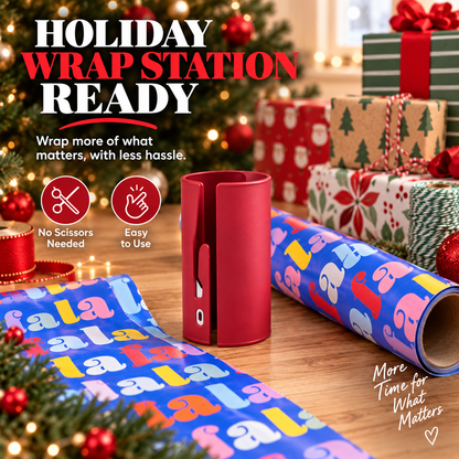 🎁 One-Slide Gift Wrap Cutter – Clean, Straight Wrapping Paper Cuts Without Scissors