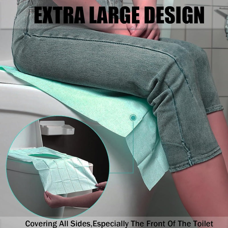 Extra-Large Disposable Toilet Seat Covers – Waterproof Travel Liners