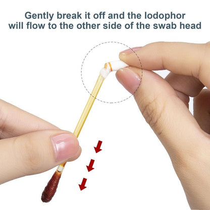 Snap-Activated Iodophor Swabs – Pre-Filled Portable Applicators
