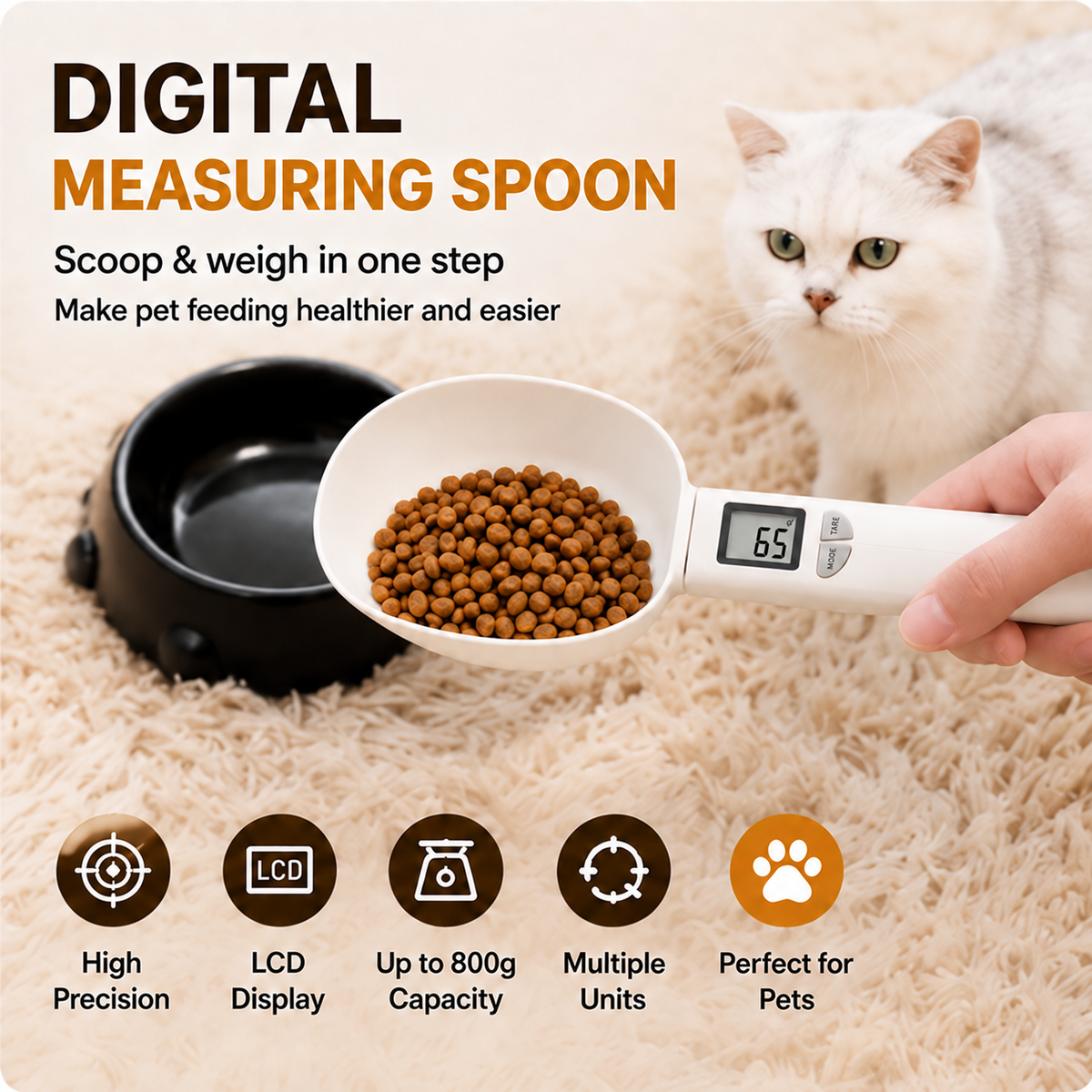 💖Hot 49% OFF🥄 Digital Measuring Spoon Scale — High-Precision Food Weighing Spoon