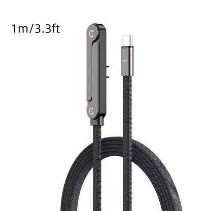 ⚡ USB-C Charging Cable with Built-In Phone Stand – Charge, Watch & Play