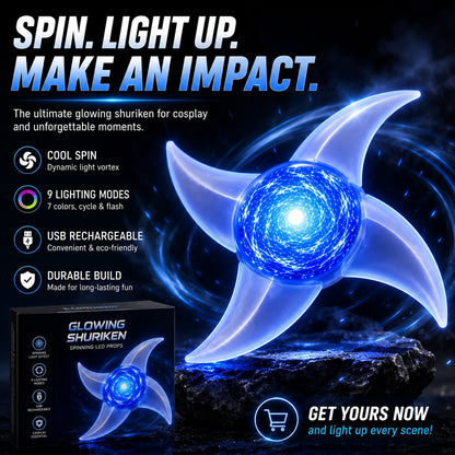 Spinning RGB Shuriken Light with 9 Lighting Effects