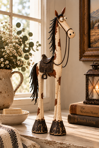 🤠🐴Whimsical Western Cowboy & Horse Figurine — Funny Wild West Decor