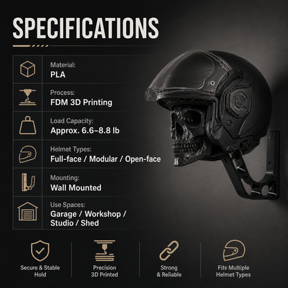 🏍️Skull Motorcycle Helmet Wall Mount