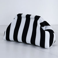 Black and white fine stripes