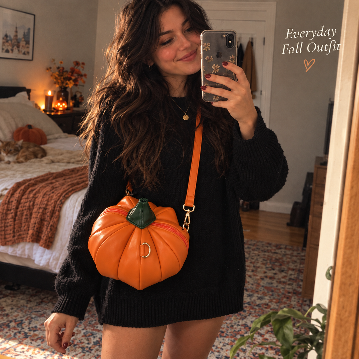 🎃 Pumpkin Crossbody Purse – Your Fall Outfit’s Finishing Touch
