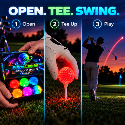 ✨ Impact-Activated LED Golf Balls – Light Up Your Evening Round