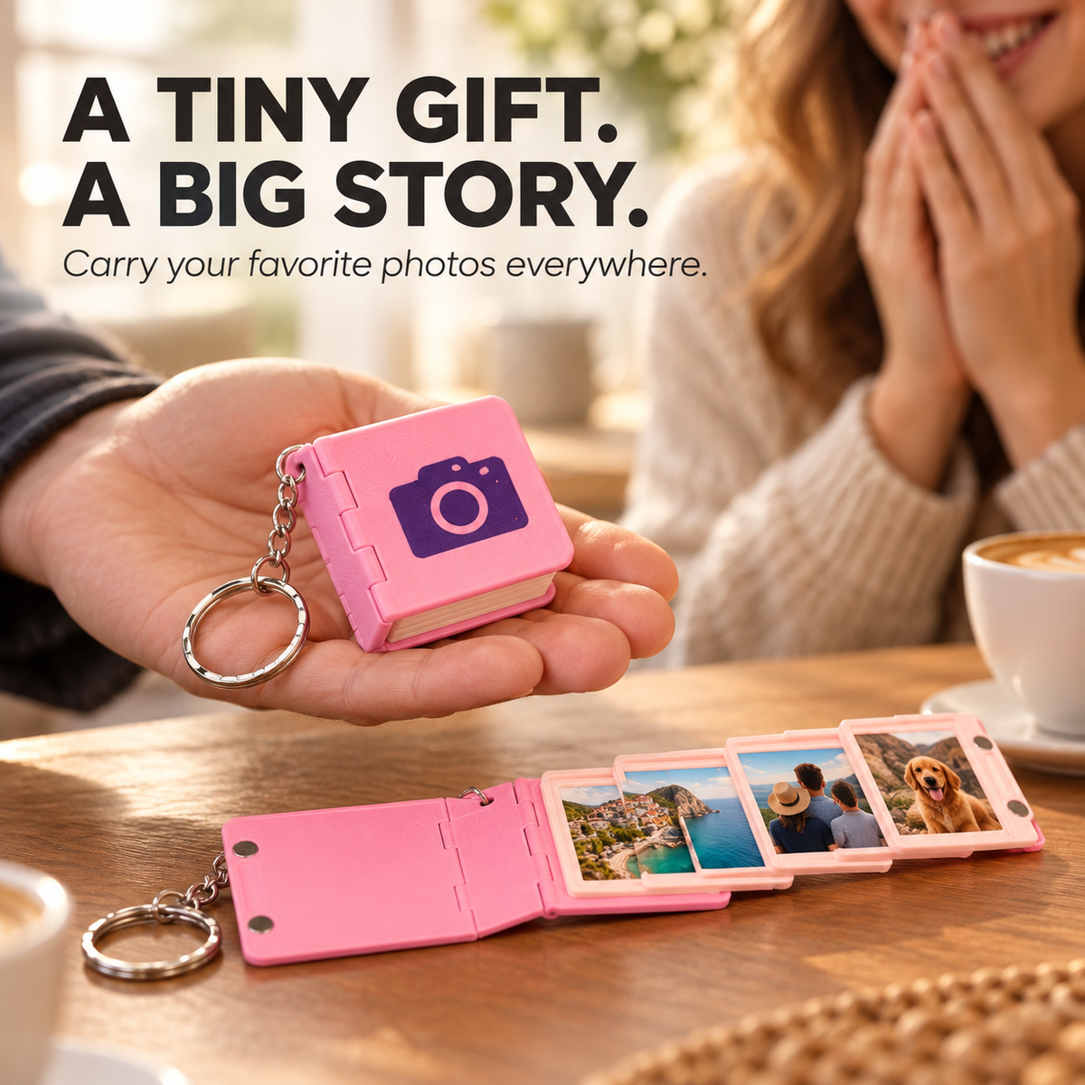 📖 Mini Photo Book Keychain – Keep Your Favorite Memories Close