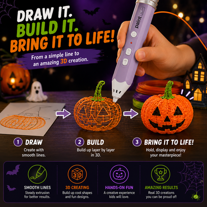 🎃Wireless 3D Drawing Pen-Turning Halloween Ideas Into Something You Can Hold