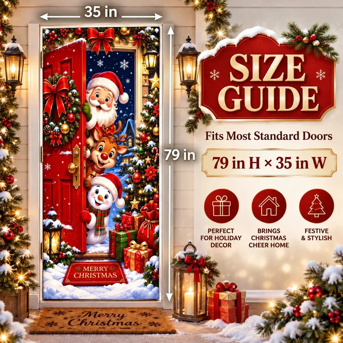 Give Your Front Door a Christmas Makeover – 7 Festive Designs