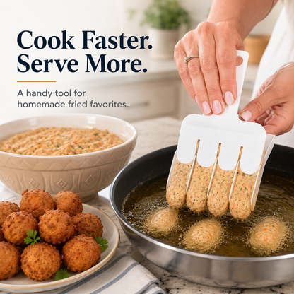 🍽️ 4-Channel Quick Portioning Scoop – Make 4 Perfect Bites at Once