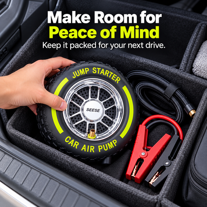 Portable Tire Inflator & Jump Starter – Compact Backup for Every Drive