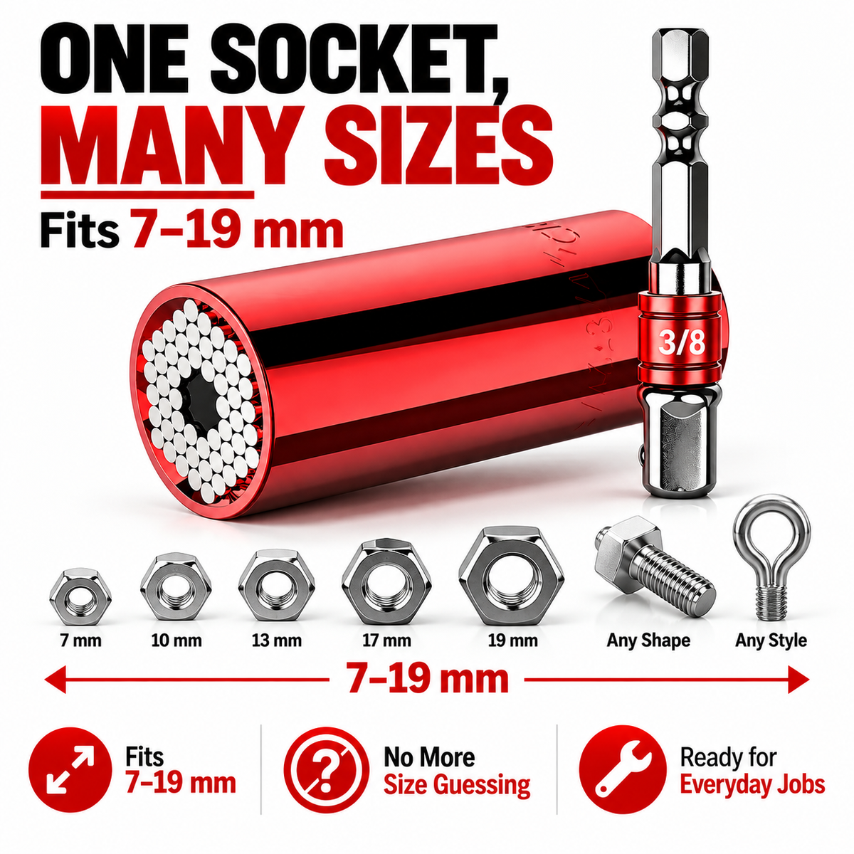Universal Grip Socket – One Tool for More Everyday Fasteners
