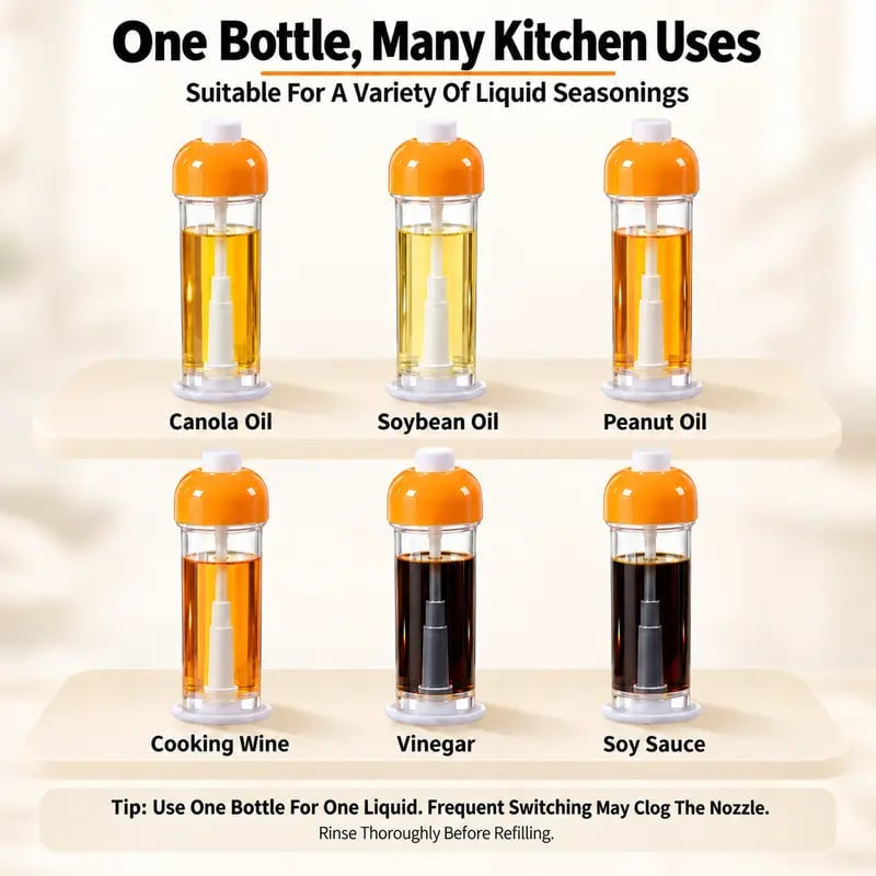🔥Refillable Oil Spray Bottle for Cooking, 🍢Olive Oil Sprayer with Nozzle at the Bottom🧂
