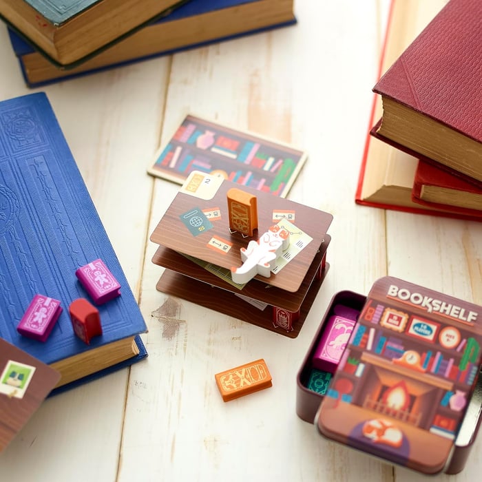 📚️Bookshelf Balance Game – Cooperative Stacking Game for Family & Friends