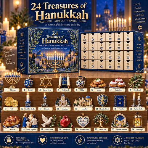 🕎 24 Treasures of Hanukkah | 24 Unique Symbols, Keepsakes & Daily Surprises Inspired by Light, Faith & Tradition ✨