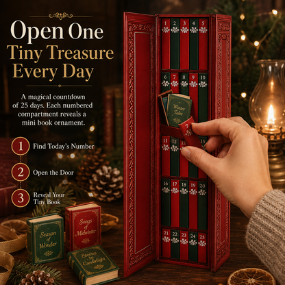 📚25-Day Book Advent Calendar | Miniature Book Ornaments for Book Lovers