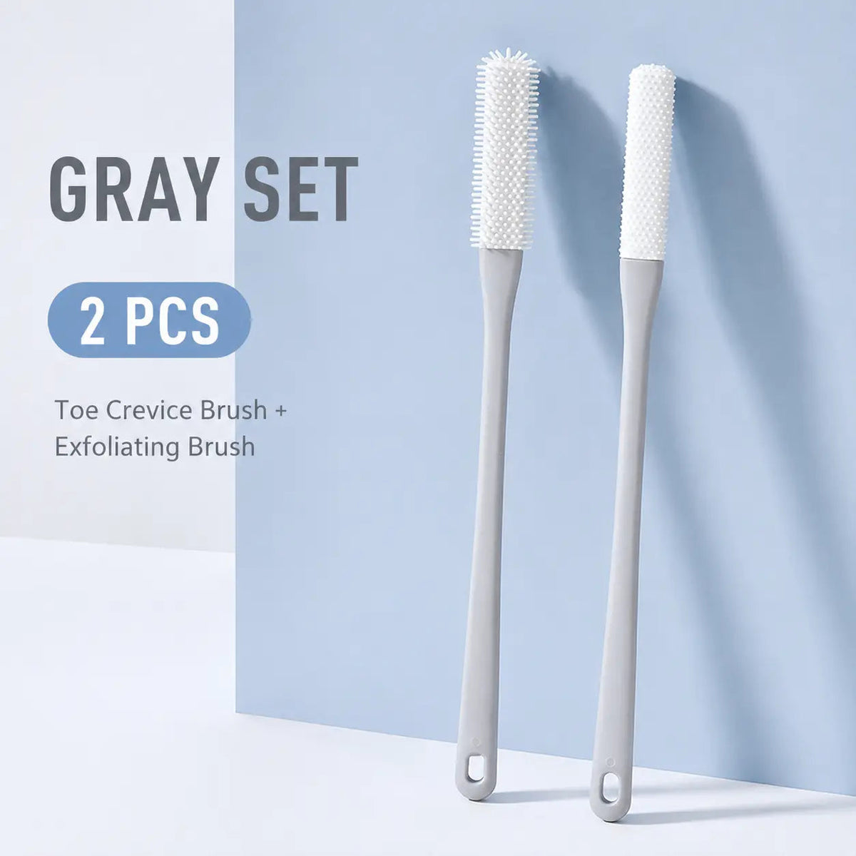 🦶🚿 Long-Handle Silicone Foot Cleaning Brush Set ✨ Easy-Reach Toe & Heel Care | 2 PCS