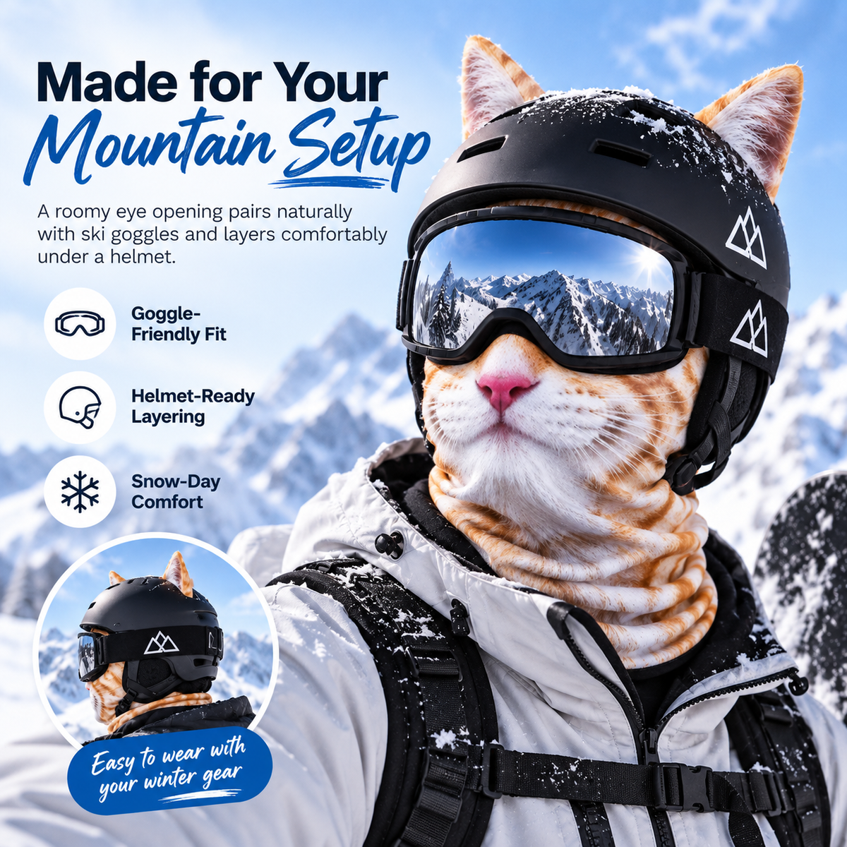 ❄️Animal-Print Ski Balaclava – Goggle & Helmet Friendly, 4 Styles