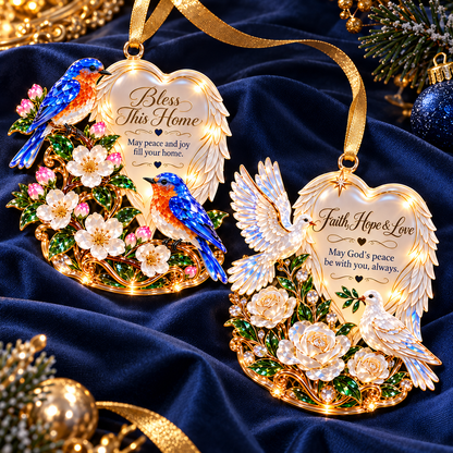 🪽 Angel Wings Heart Christmas Ornaments – 6 Inspirational Holiday Keepsake Designs