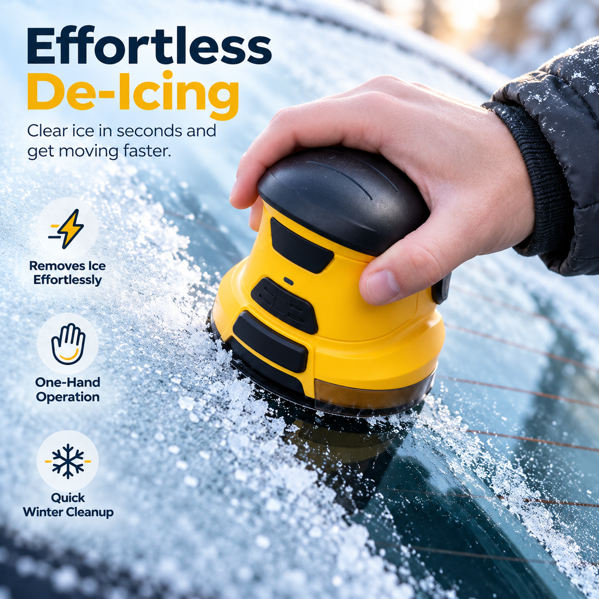 ❄️⚡ Electric Ice Scraper | Fast & Easy Windshield Defrosting 🚗