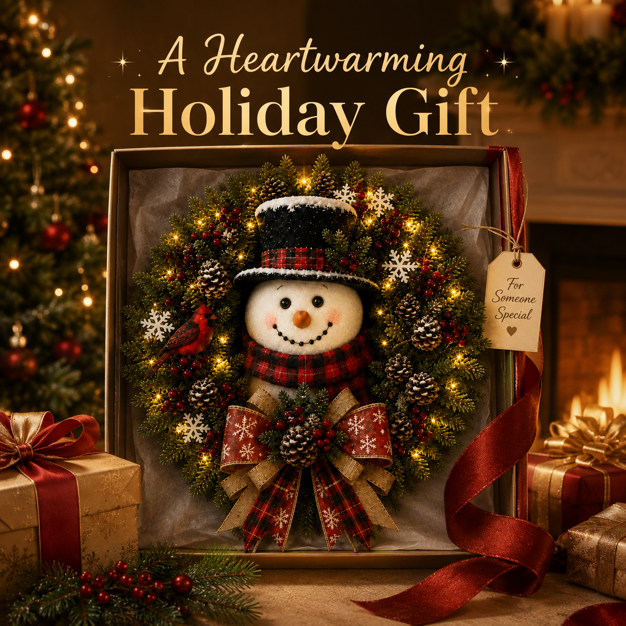 🔥Hot Sale 49% OFF-⛄ Snowman Glow Christmas Wreath