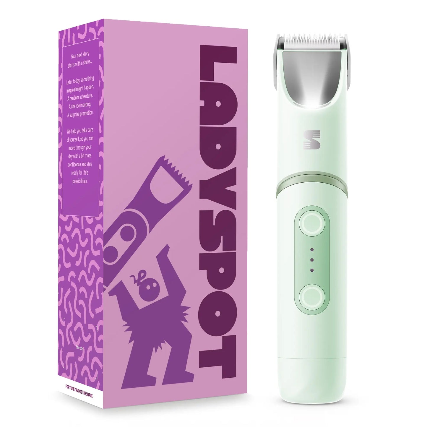 🪞Women Shaver -180° Rotatable Flexible Ergonomic Head with Built-in Light & Mirror, 2-in-1 Trim