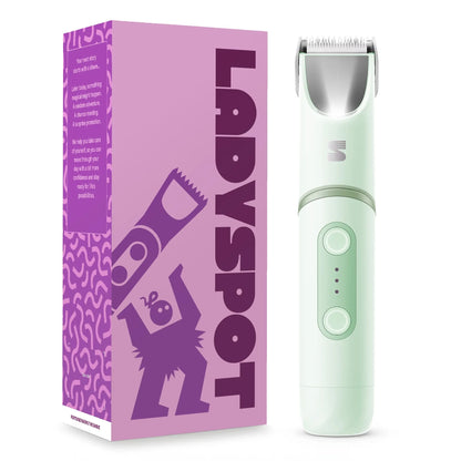 🪞Women Shaver -180° Rotatable Flexible Ergonomic Head with Built-in Light & Mirror, 2-in-1 Trim