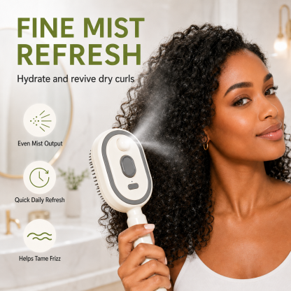 💆 3-in-1 Scalp Spray Massage Comb – Fine Mist Hair Brush with Red Light & Easy-Clean Design