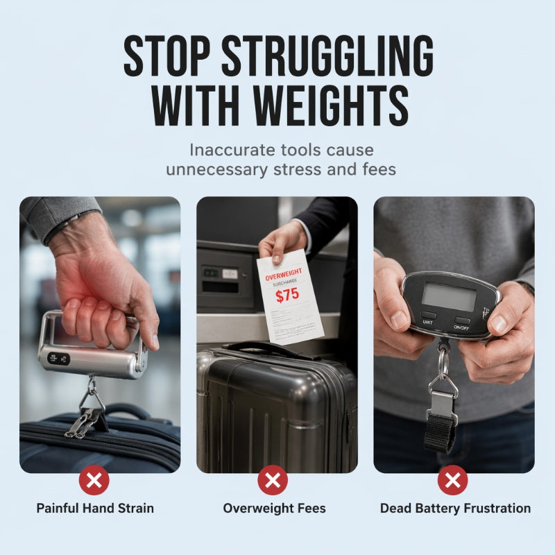 50kg Digital Luggage Scale – Rechargeable Travel Weight Checker ✈️