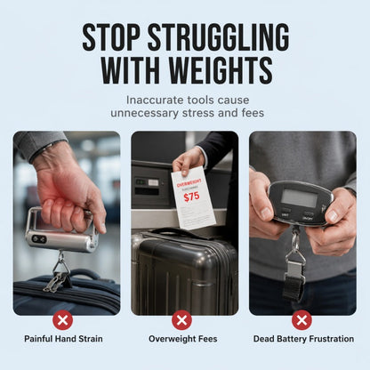 50kg Digital Luggage Scale – Rechargeable Travel Weight Checker ✈️
