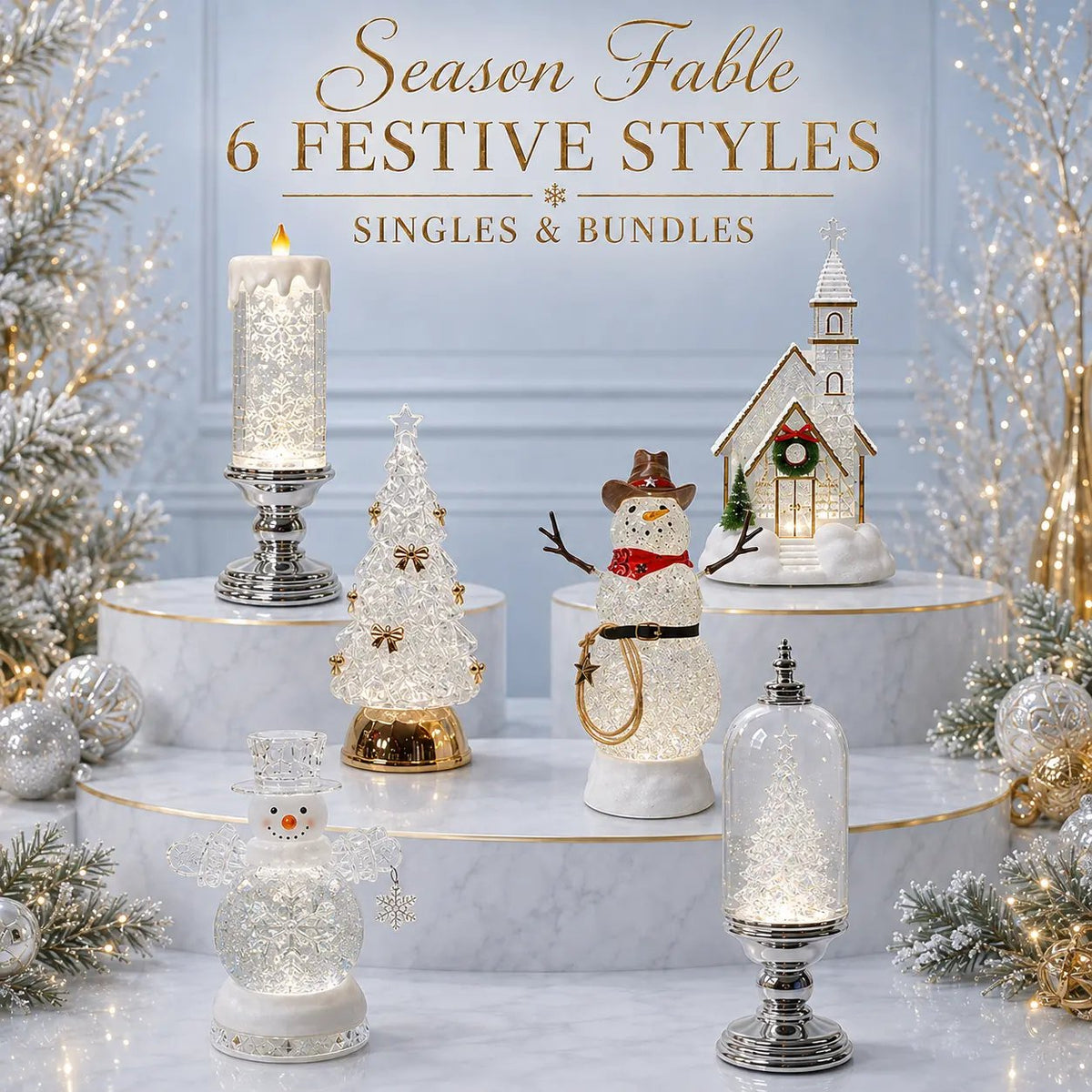 ❄️ Musical Christmas Snow Globe Lantern | Swirling Snow & Warm LED