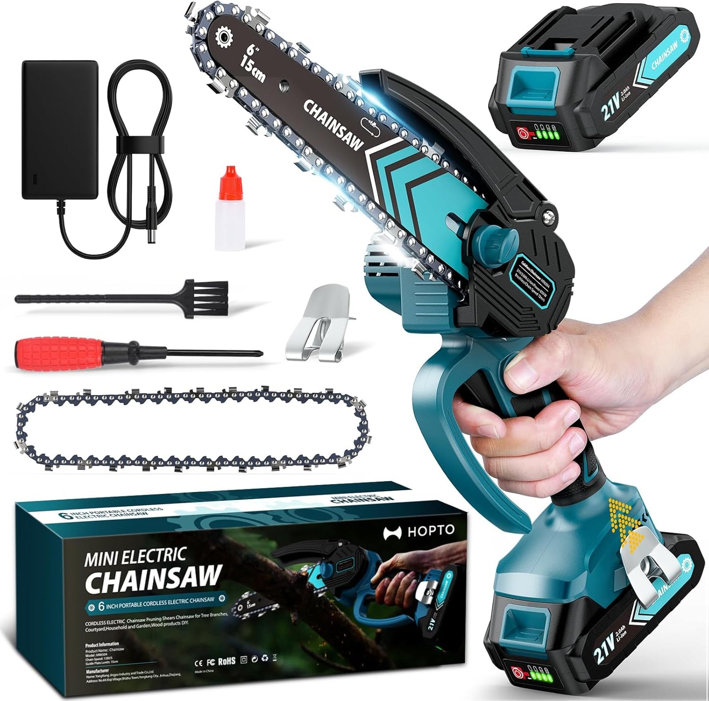 ⚡ 6-Inch Cordless Mini Chainsaw – Cut Faster, Work Easier