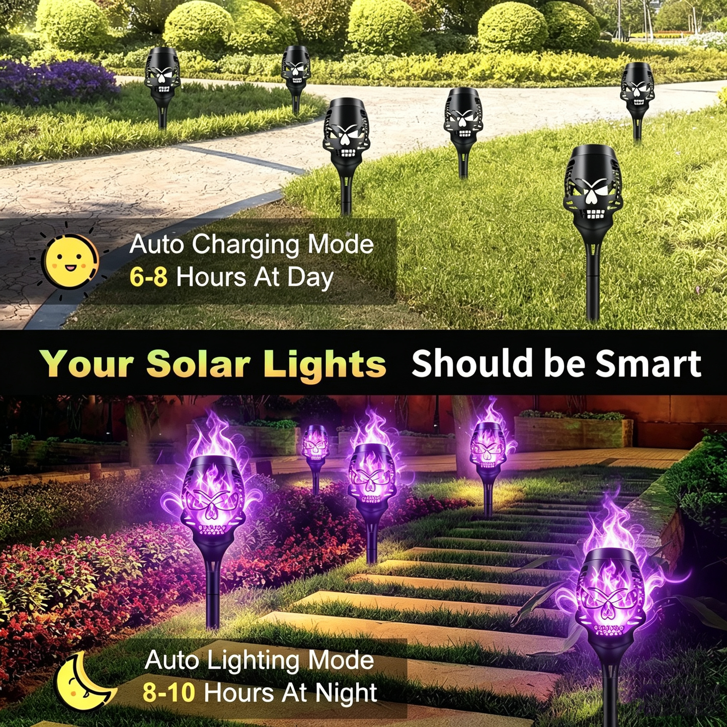 🔥Halloween Solar Skull Flame Lights💀