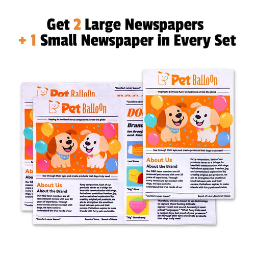 Durable Newspaper Pet Balloon Dog Toy - Crinkle Chew for Boredom Relief, Teeth Cleaning, Interactive Play - Safe, Non-Toxic, Washable, Quick-Dry