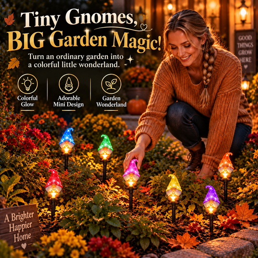 🔥 Last Day 50% OFF 🌈✨Magical Colorful Gnome Garden Stake Lights