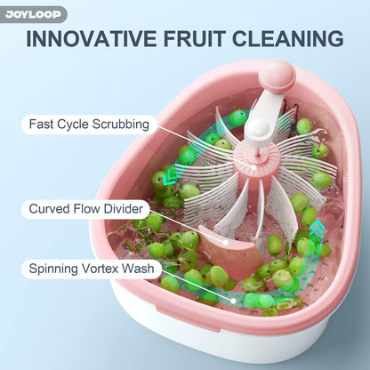 🔥49%OFF TODAY🔥Manual Fruit & Vegetable Washer Spinner with Brush