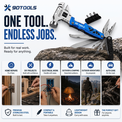 90Tools 18-in-1 Multifunctional Wrench Hammer