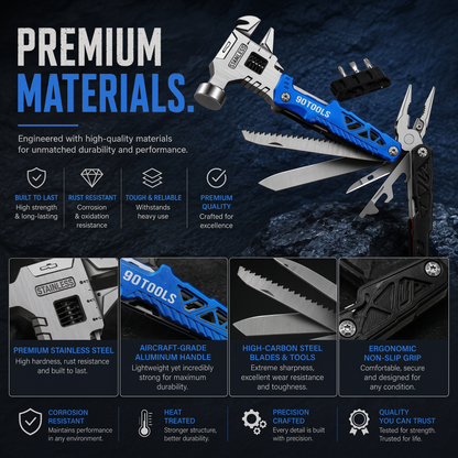 90Tools 18-in-1 Multifunctional Wrench Hammer