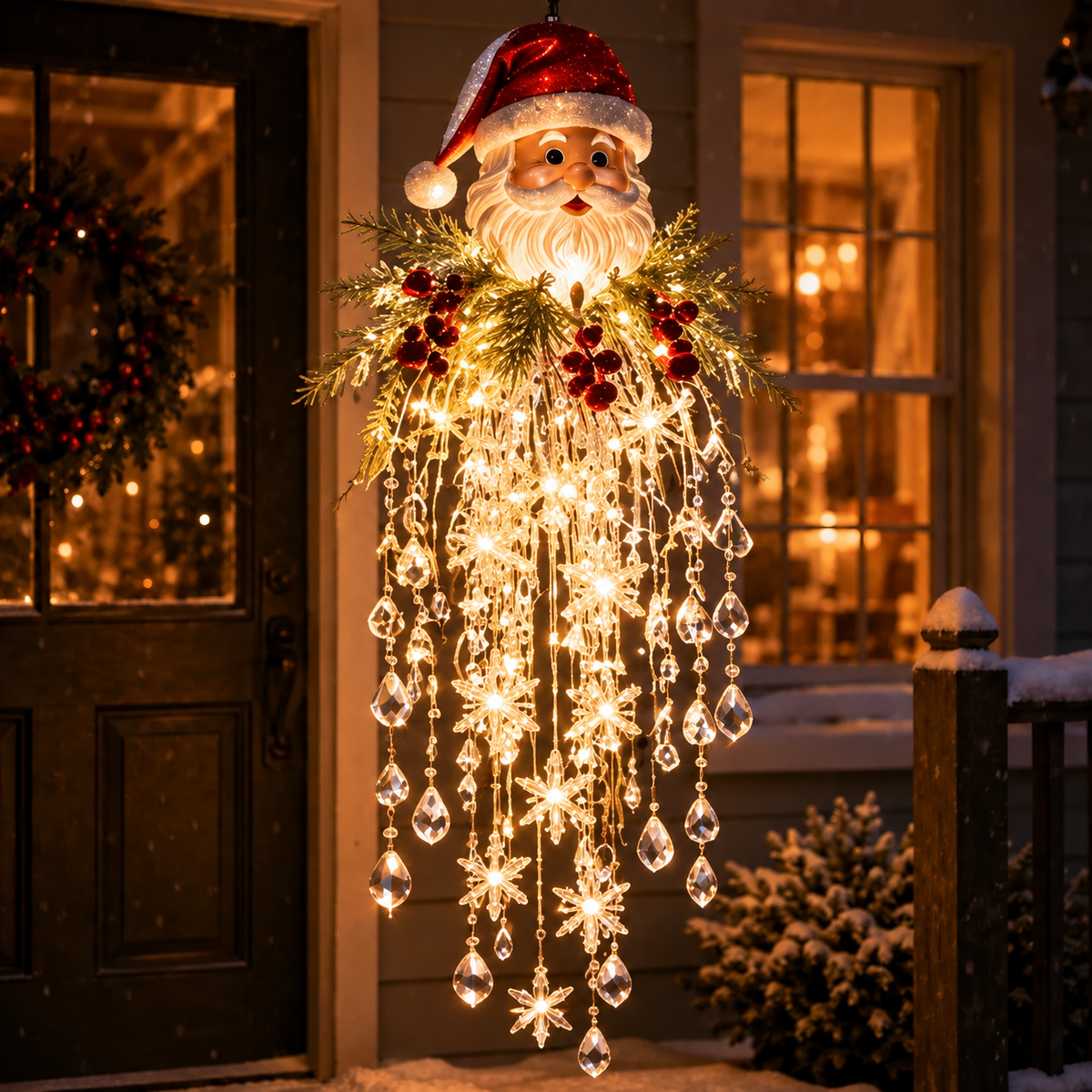 ✨❄️Crystal Cascade Christmas Light — LED Hanging Porch Decoration