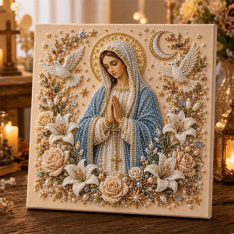 🔥Limited time 70% OFF -✝️ DIY Jesus Pearl Art Kit | 3D Pearl-Style Christian Artwork for Prayer Corners & Faith Gifts