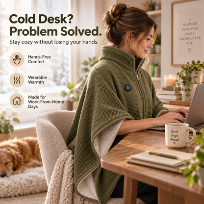 🛋️ The Blanket You Don’t Have to Keep Fixing – Heated Wearable Wrap