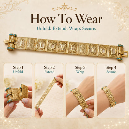 ❤️Victorian Book “I Love You” Bracelet