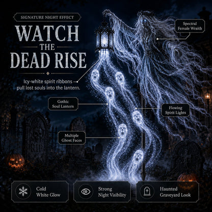 💀Wailing Wraith Lighted Halloween Yard Decoration (31.5*16in)