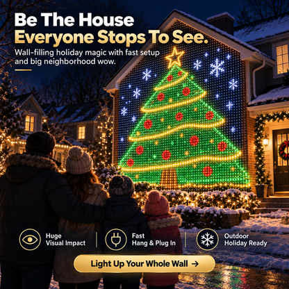 🎄 Wall-Filling Animated LED Holiday Display – Turn Your House Into a Christmas Show🎅