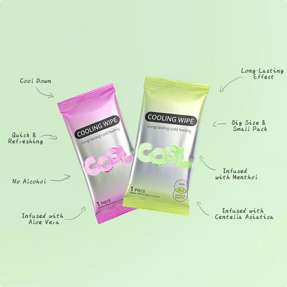 Menthol Cooling Towels & XL Cooling Wipes for Outdoor Summer Use