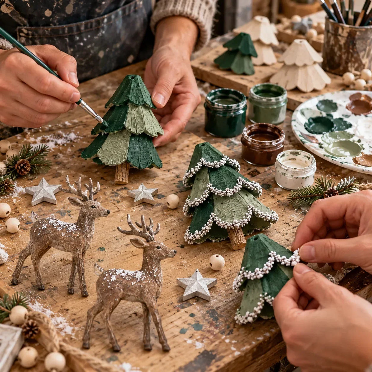 🎄✨ Lighted Woodland Christmas Garland – Enchanting Evergreen Holiday Décor with a Warm Festive Glow
